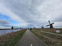 Photo taken in Kinderdijk, Rotterdam, a rural area full of the famous windmills